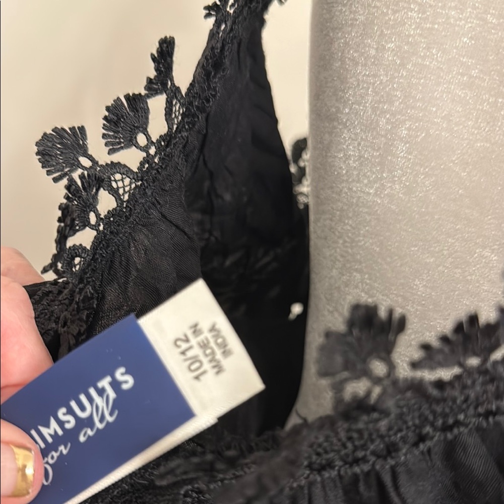 Swimsuits For All Black Lace Swimsuit - Picture 3 of 8